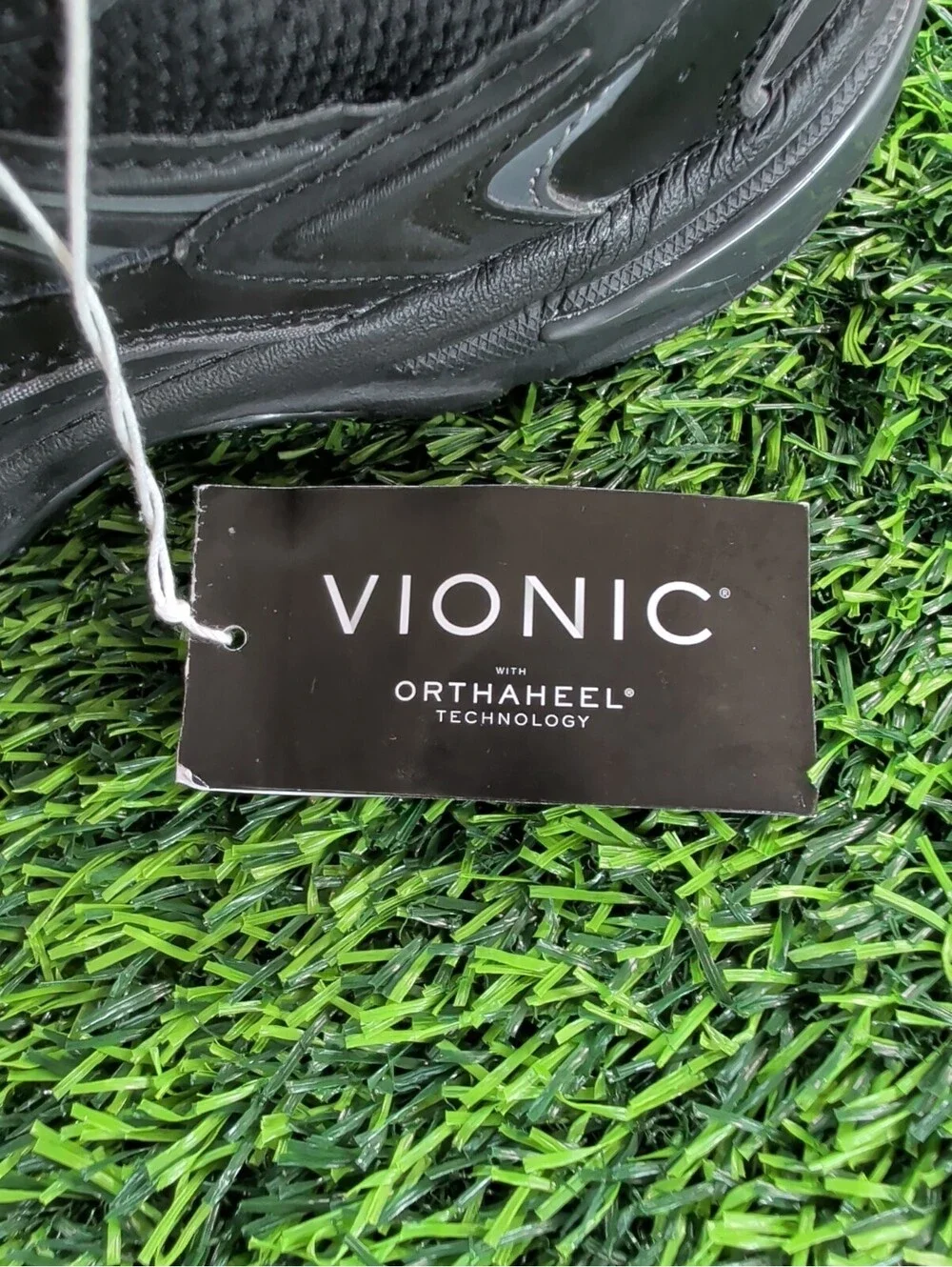 Vionic Walker Womans Black Suede Leather Walking Sneaker US Size 8 Comfort